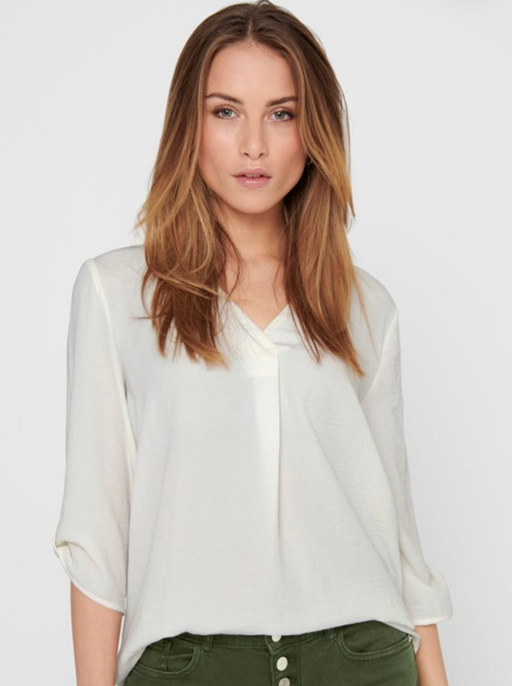 JDY - DIVYA 3/4 TOP CLOUD DANCER