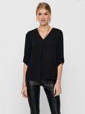 JDY - DIVYA 3/4 TOP - BLACK